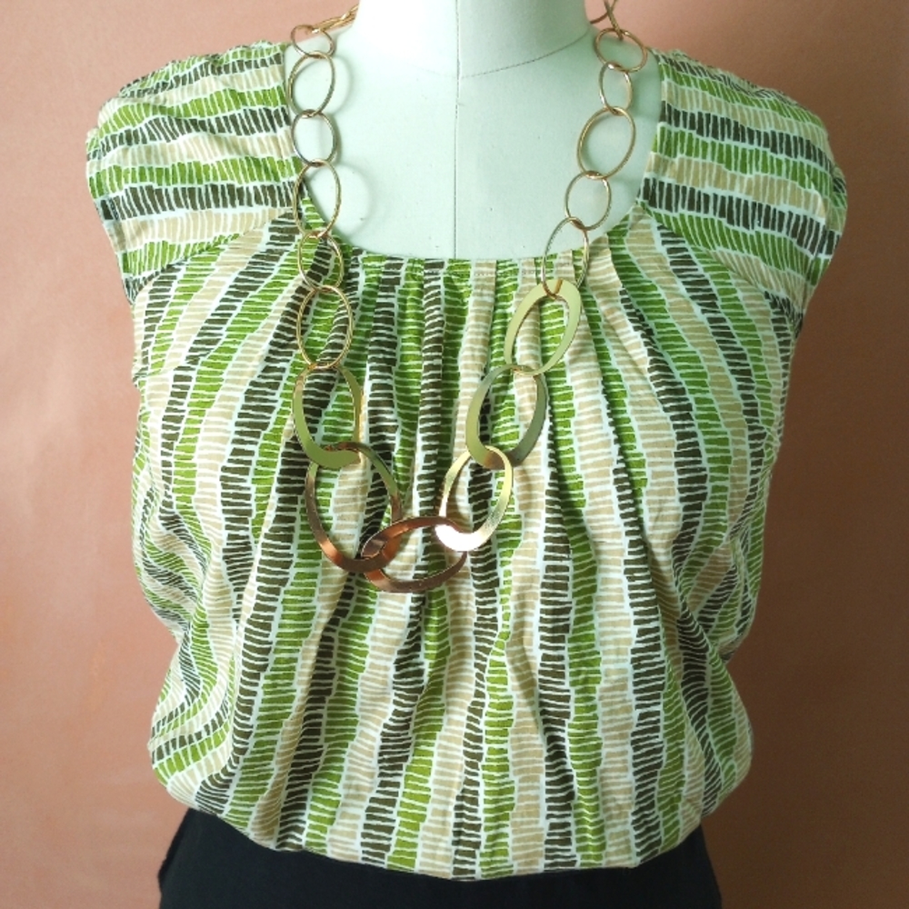 eShakti Cap Sleeve Cotton Top M L 10 12 14